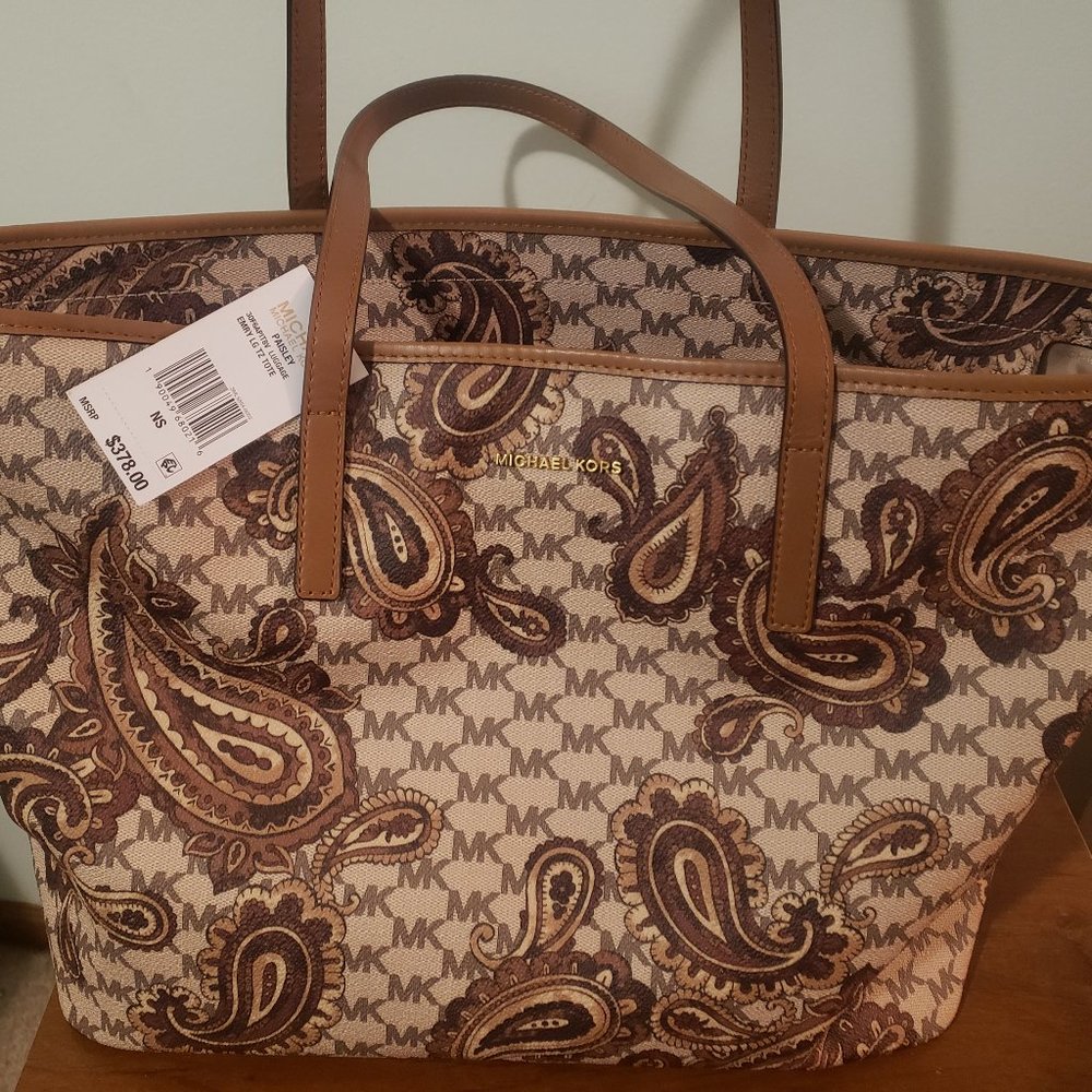 Michael Kors Beige Paisley Extra Large Bag NWT